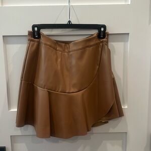 Faux Leather Skort Sz M NWT